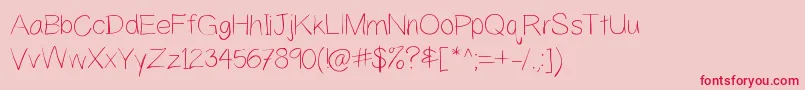 YahfieLight Font – Red Fonts on Pink Background
