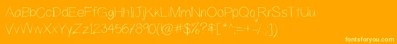 YahfieLight Font – Yellow Fonts on Orange Background