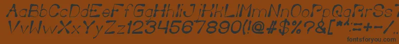 DeliciousKetchupItalic Font – Black Fonts on Brown Background