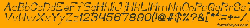 DeliciousKetchupItalic Font – Black Fonts on Orange Background