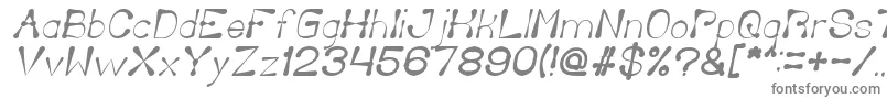 DeliciousKetchupItalic-fontti – harmaat fontit