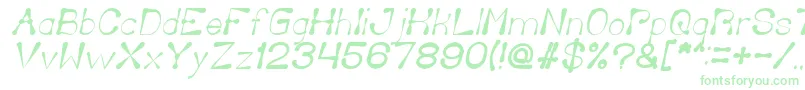 fuente DeliciousKetchupItalic – Fuentes Verdes Sobre Fondo Blanco