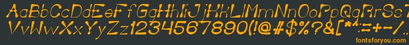 DeliciousKetchupItalic Font – Orange Fonts on Black Background