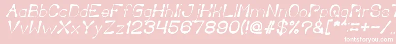 fuente DeliciousKetchupItalic – Fuentes Blancas Sobre Fondo Rosa