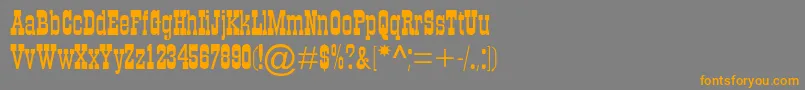 Mfigaro Font – Orange Fonts on Gray Background
