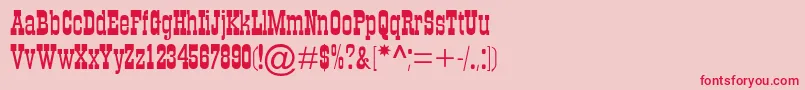 Mfigaro-Schriftart – Rote Schriften auf rosa Hintergrund