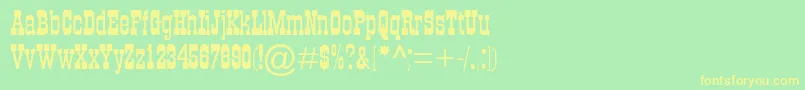 Mfigaro Font – Yellow Fonts on Green Background