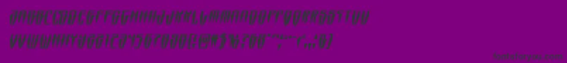 Swordtoothsquatital-Schriftart – Schwarze Schriften auf violettem Hintergrund