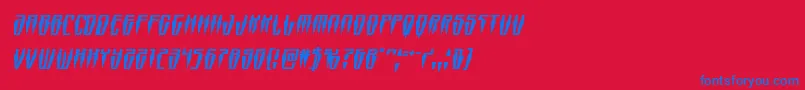 Weitere Informationen zur Swordtoothsquatital-Schriftart Swordtoothsquatital-Schriftart – Blaue Schriften auf rotem Hintergrund