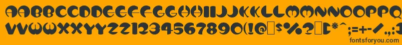 Totem Font – Black Fonts on Orange Background