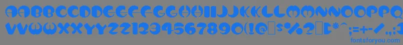 フォントTotem – 灰色の背景に青い文字