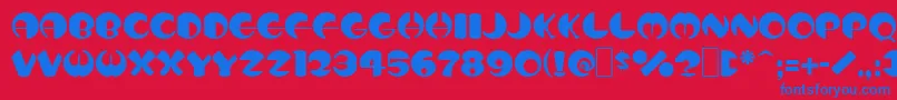 fuente Totem – Fuentes Azules Sobre Fondo Rojo