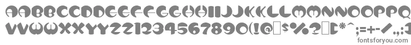 Totem-fontti – harmaat kirjasimet valkoisella taustalla