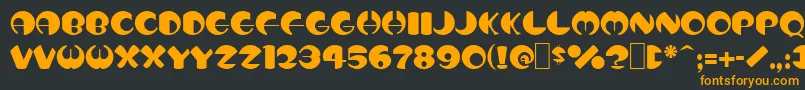 Totem Font – Orange Fonts on Black Background