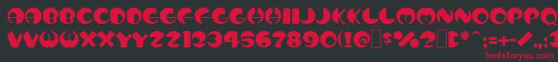 Totem Font – Red Fonts on Black Background