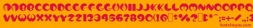Totem Font – Red Fonts on Orange Background