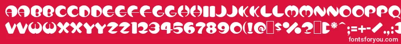 Totem Font – White Fonts on Red Background