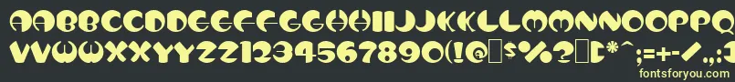 フォントTotem – 黒い背景に黄色の文字