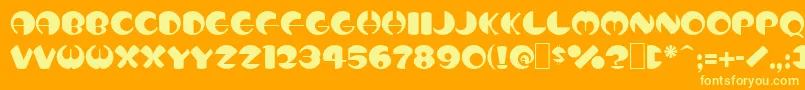 Totem Font – Yellow Fonts on Orange Background