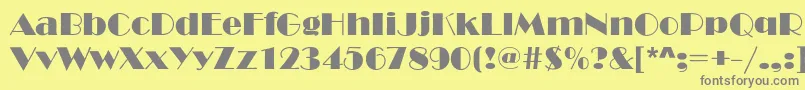 Tiedeman Font – Gray Fonts on Yellow Background