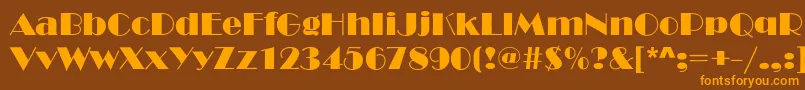 Tiedeman Font – Orange Fonts on Brown Background