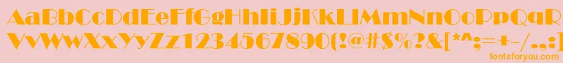 Tiedeman Font – Orange Fonts on Pink Background