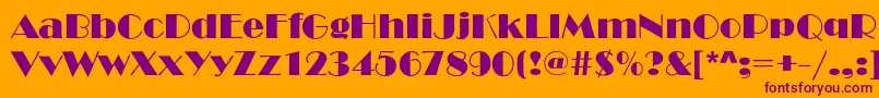 Tiedeman Font – Purple Fonts on Orange Background