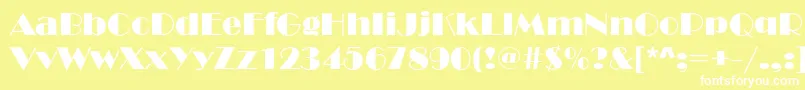 Tiedeman Font – White Fonts on Yellow Background