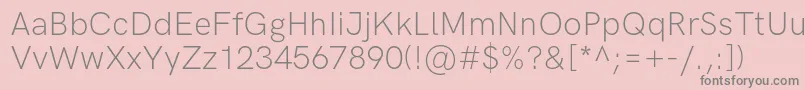 HkgroteskLight Font – Gray Fonts on Pink Background