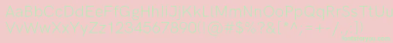 HkgroteskLight Font – Green Fonts on Pink Background