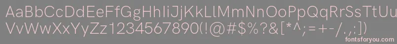 HkgroteskLight Font – Pink Fonts on Gray Background
