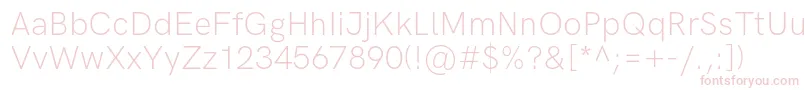 HkgroteskLight Font – Pink Fonts on White Background