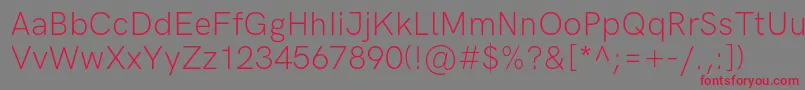 HkgroteskLight Font – Red Fonts on Gray Background