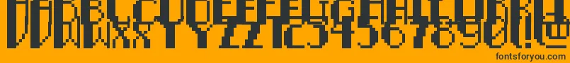 Police PixelNoirCaps – polices noires sur fond orange