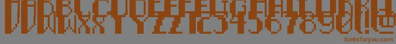 Police PixelNoirCaps – polices brunes sur fond gris