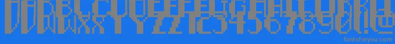 fuente PixelNoirCaps – Fuentes Grises Sobre Fondo Azul