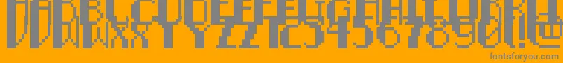 fuente PixelNoirCaps – Fuentes Grises Sobre Fondo Naranja