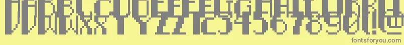 fuente PixelNoirCaps – Fuentes Grises Sobre Fondo Amarillo