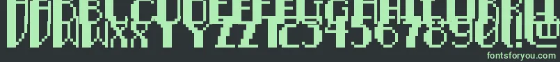 PixelNoirCaps Font – Green Fonts on Black Background