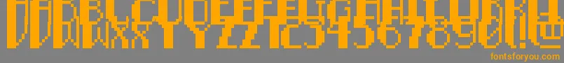 Czcionka PixelNoirCaps – pomarańczowe czcionki na szarym tle