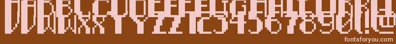 PixelNoirCaps Font – Pink Fonts on Brown Background