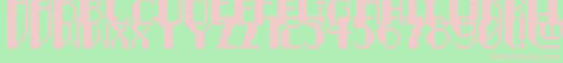 fuente PixelNoirCaps – Fuentes Rosadas Sobre Fondo Verde