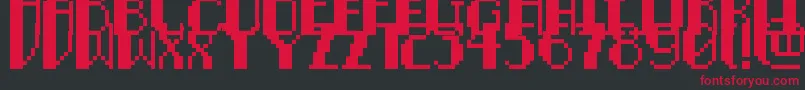 Шрифт PixelNoirCaps – красные шрифты на чёрном фоне