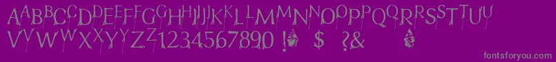 FtfIndonesianaBramanangkoe Font – Gray Fonts on Purple Background