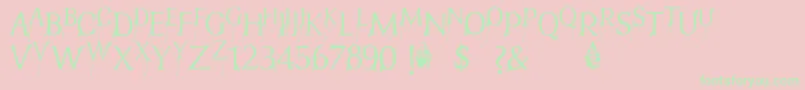 FtfIndonesianaBramanangkoe Font – Green Fonts on Pink Background