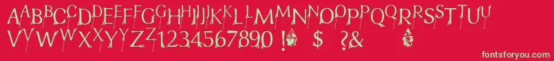 FtfIndonesianaBramanangkoe Font – Green Fonts on Red Background