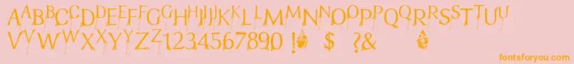 FtfIndonesianaBramanangkoe Font – Orange Fonts on Pink Background