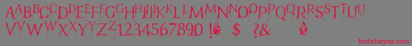 FtfIndonesianaBramanangkoe Font – Red Fonts on Gray Background