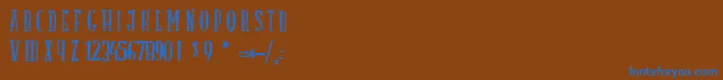 LaTruiteAPapa Font – Blue Fonts on Brown Background