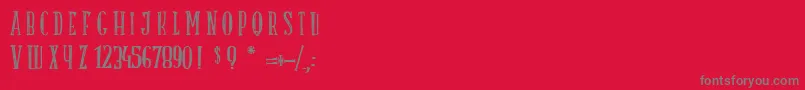 LaTruiteAPapa Font – Gray Fonts on Red Background